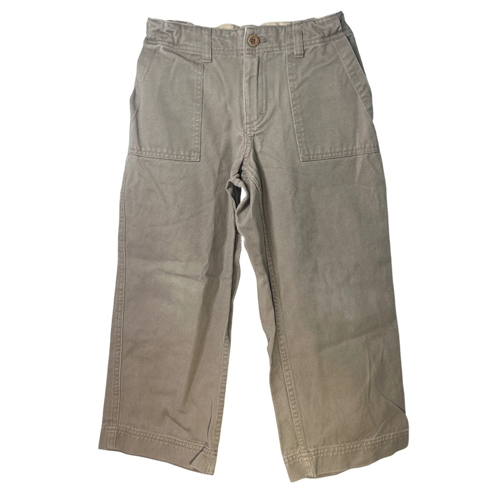 Vineyard Vines Kids Khaki Tan Denim Jeans Wide Leg Girls 5 Streetwear Preppy